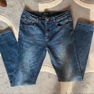 Dark blue denim jeans